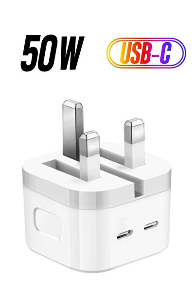 Shopi 50W Dual Usb-C Fast Charger -- High-Power Power Adapter For Rapid Charging