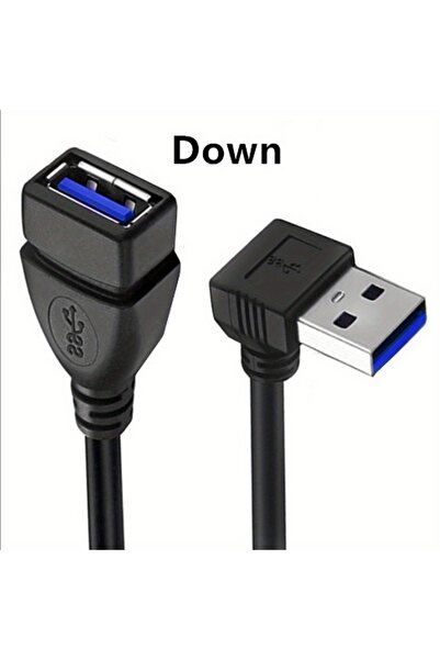 Choice Down Angle 20Cm Usb 3.0 Extension Cable Male To Female 90 Degree Angle 5Gbps Data Sync Fast Charging