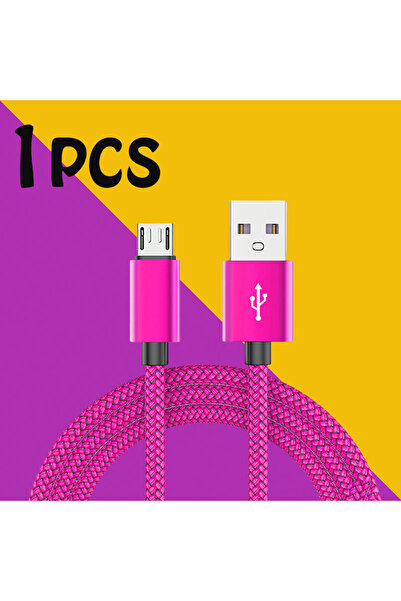 Choice 1M 1Pcs Rose Red Usb A Micro Cable Fast Charging Wire Mobile Phone Line Usb Adapter Cable Cord For